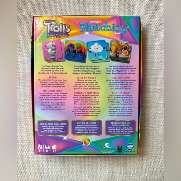 Wonder Forge Trolls 3 Matching Ages 3 and up - Picture 6 of 6